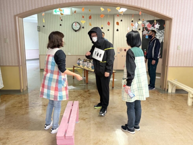 避難訓練がありました。（不審者／河川氾濫）