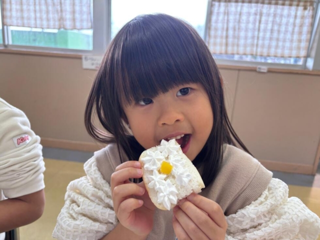 食育教室がありました。（米粉パン）