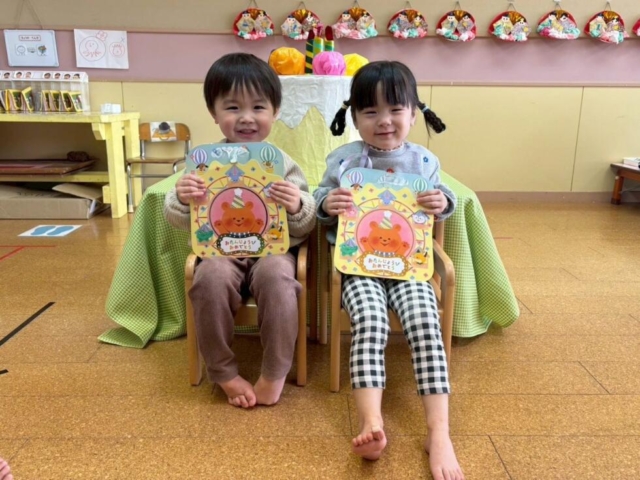 ３月の誕生会がありました。