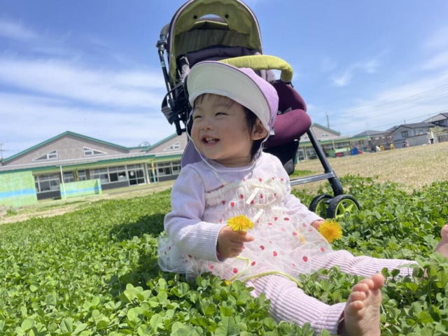 園庭遊びを楽しんでいます！