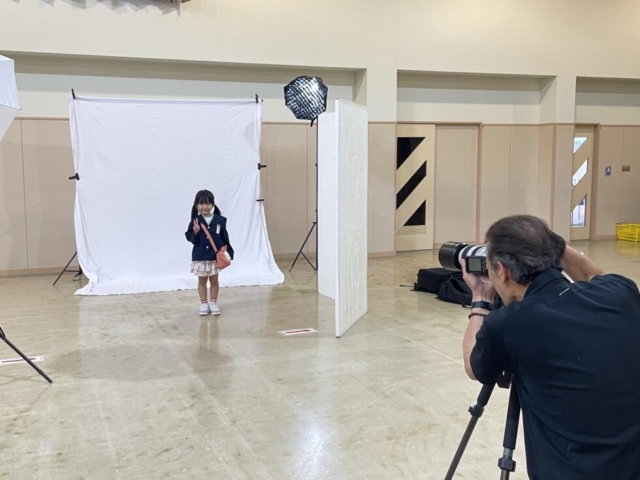 卒園アルバムの撮影が始まっています。（年長組）