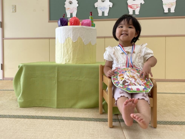 ８月の誕生会がありました。